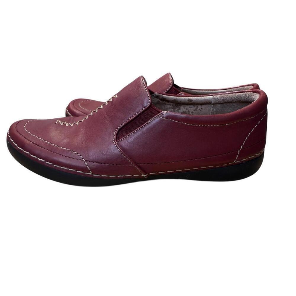 Vionic Addison Orthaheel Loafers Women’s Sz 6 Red Slip On Dressy Clog Minimalist